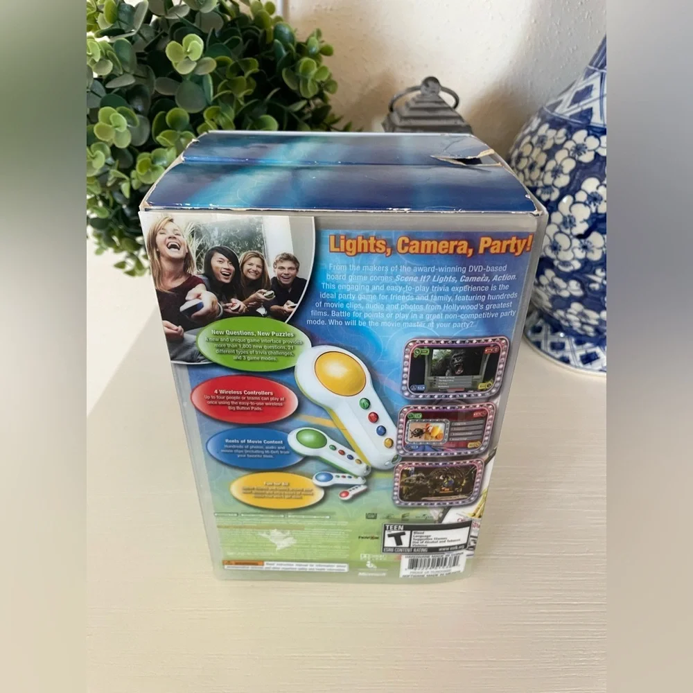 Scene It? The Movie Trivia Game Xbox 360 Edition Includes 4 Wireless Controllers